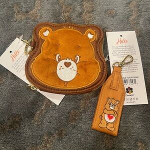 LUG Care Bears Coin Pouch plus Oversized
Puller with Clasp. Tenderheart Bear NWT
